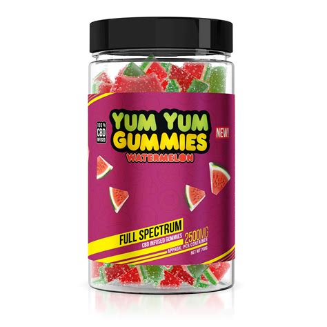 Yum Yum Gummies Cbd Full Spectrum Watermelon Slices 2500mg Cbd