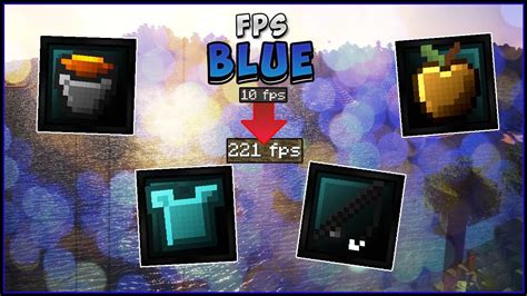 Minecraft Pvp Texture Pack Blue Fps 16x 18 No Lag Youtube