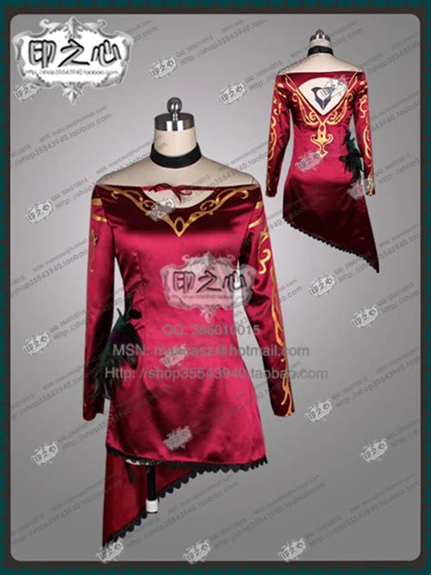 Anime Rwby Cinder Fall Red Dress Cosplay Set For Adult Men Women Comic Con Party Halloween