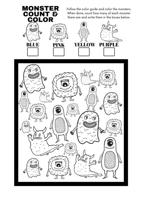 The Color Monster Activity Sheet