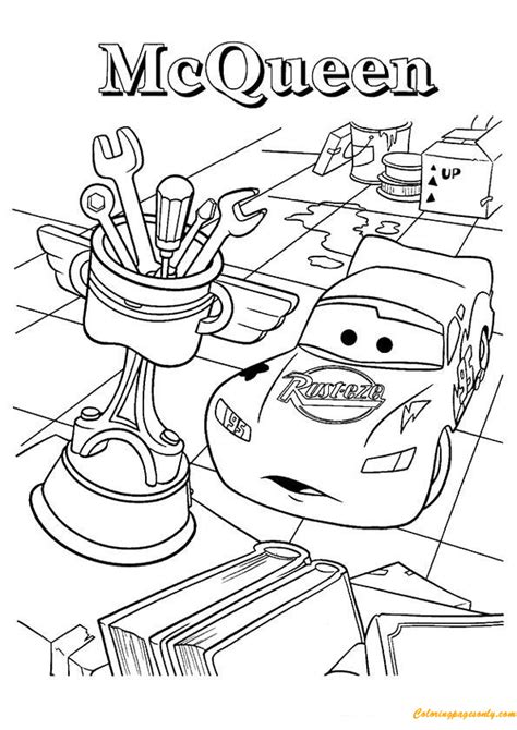 Download Cars The Surprised Lightning McQueen Coloring Pages - Cartoons Coloring Pages - Free Printable ...