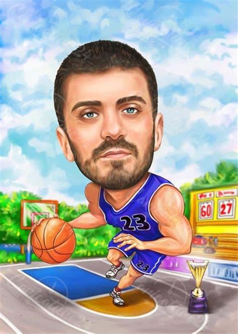 Customized Basketball Player Caricature From A Photo The Perfect