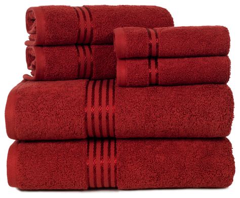 100 Cotton Hotel 6 Piece Towel Set By Lavish Home Traditional Bath