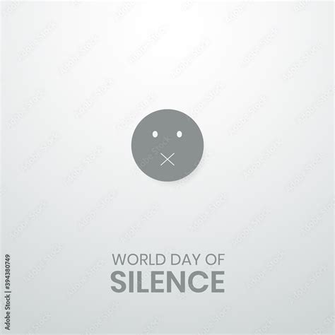 World Silence Day Emoji Vector Illustration Stock Vector Adobe Stock