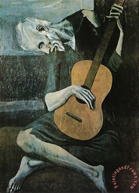 Pablo Picasso The Old Guitarist C 1903 Painting The Old Guitarist C