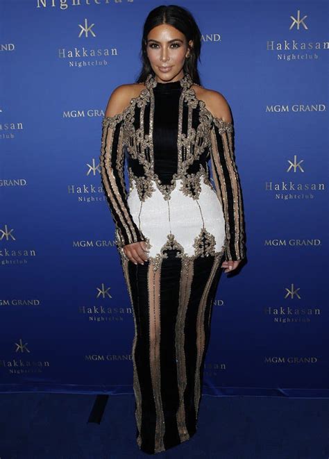 Kim Kardashian Fails In Embellished Balmain Circus Dress