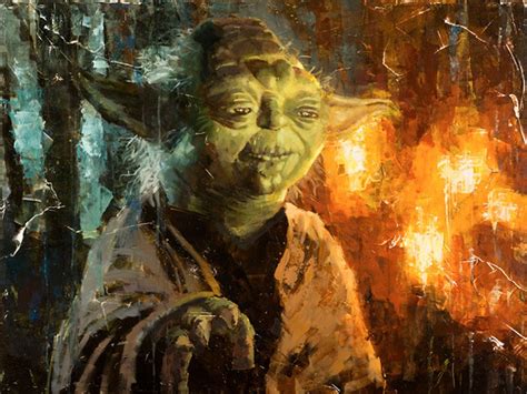 Christopher Clark Star Wars Limited Edition Canvas Art Master Yoda