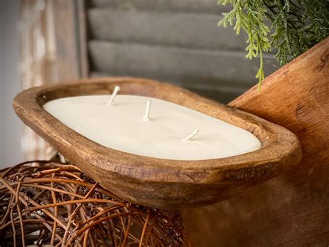 20 Oz Hand Carved Wooden Candle 3 Wick Candle In Hand Carved Etsy