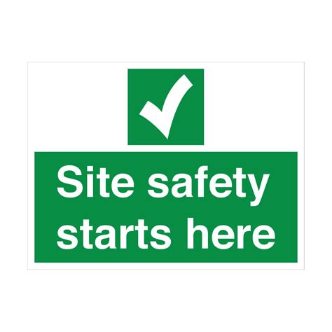 Site Safety Starts Here Safety Sign Mandatory Signs From Bigdug Uk