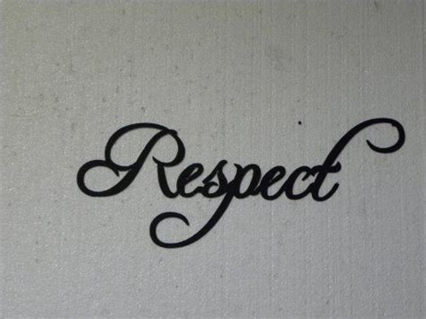 Respect Motivational Word Fancy Script Metal Wall Art Sayitallonthewall
