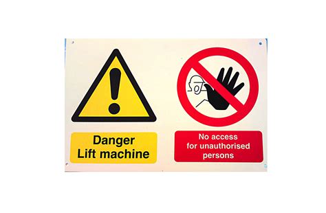 Danger Machine Room Notice Elevator Equipment