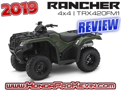 2019 Honda Rancher 420 4x4 Atv Review Specs Trx420fm1 Manual Shift