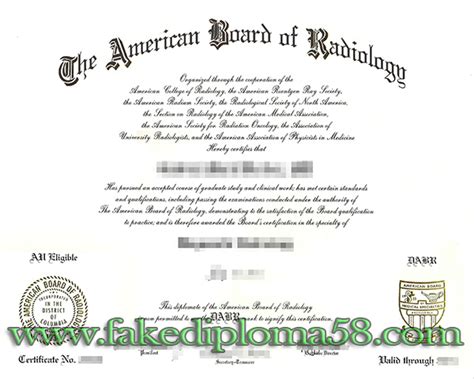 ABR, American Board of Radiology certificate  Buy fake diploma, buy