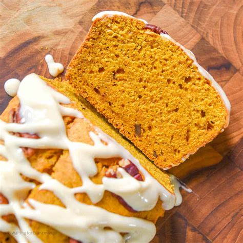 Pumpkin Pecan Bread And Maple Glaze Waiting For Blancmange