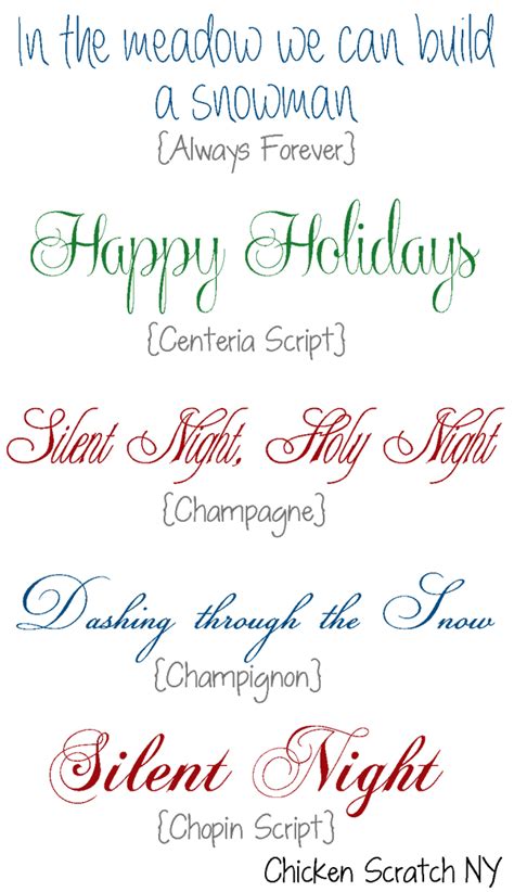 Free Holiday Fonts [Personal and Commerical Use] | Holiday fonts, Christmas fonts, Scrapbook fonts