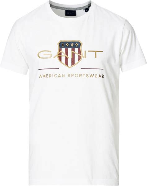 Gant Archive Shield T Shirt White Se Priser Nu