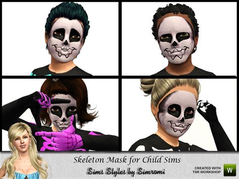 The Sims Resource Skeleton Mask For Child Sims