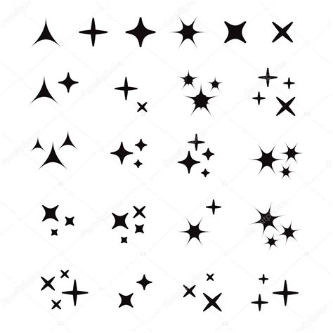 Vector Sparkles Icon Set Stock Vector Image By ©myub 122392520