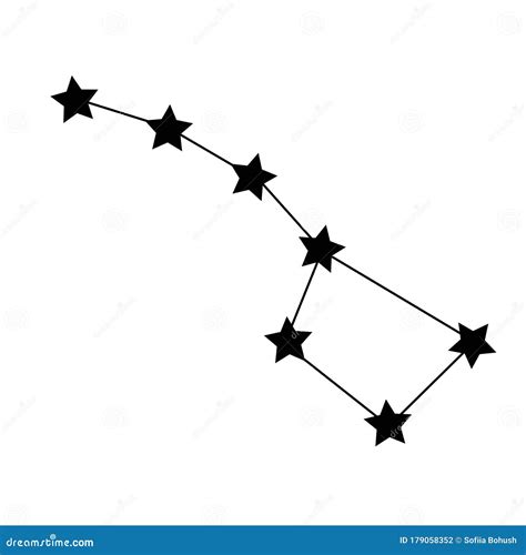 Constellation Ursa Major Big Dipper Icon Vector Concept Illustration