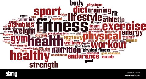 Fitness Word Cloud Concept Vector Illustration Stock Vector Image