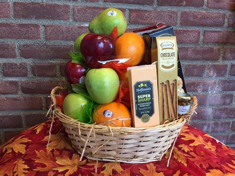 Please note that our baskets are all personally and. Fruit & Gourmet Basket in New Milford, NJ | Denis Flowers ...