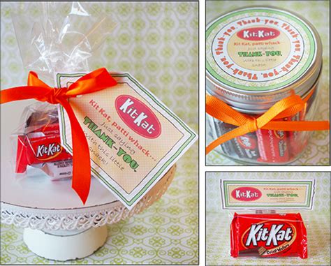 You know how in movies there's a pivotal scene in which the main character gets a new piece of vital information and. Homemade Gift Idea Candy Sayings Thank-you Kit Kat 411-11-142 - It's Free! : Parties and ...