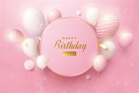 Pink Birthday Background Vector Art Icons And Graphics For Free Download