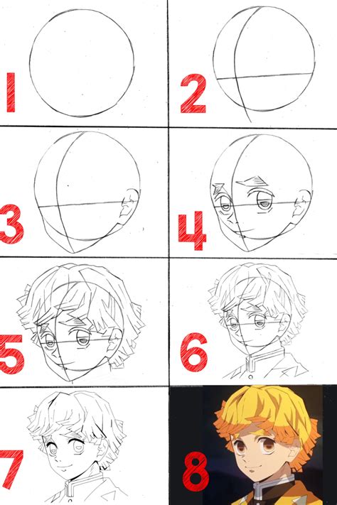 Aprenda A Desenhar 14 Zenitsu Agatsuma Anime Drawings For Beginners