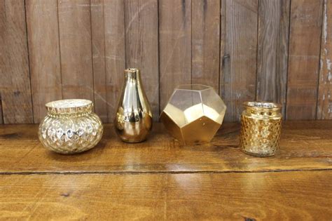 Gold Mercury Glass Vases S Vintique Rental