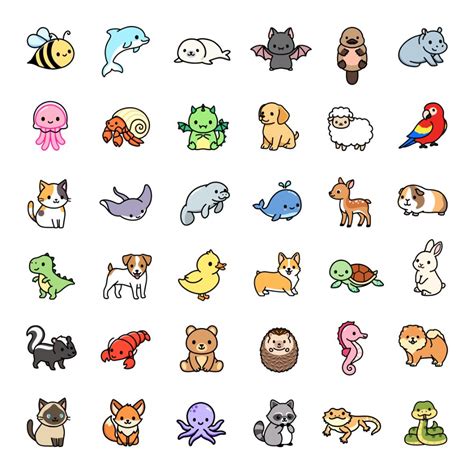 Choose Large Sticker Mega Cute Animals 2 Sticker For Sale By