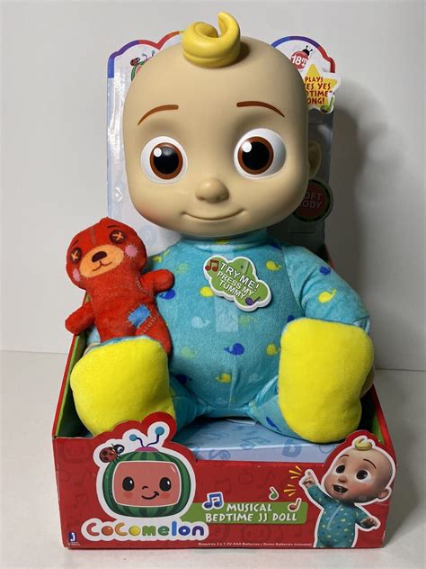 Cocomelon Musical Jj Bedtime Doll 10” Soft Plush Doll Brand New Free