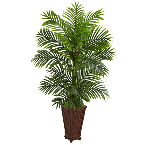 Nearly Natural Indoor 5 Ft Kentia Palm Artificial Tree In Decorative