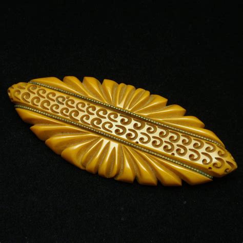 Carved Bakelite Brooch Pin World Of Eccentricity And Charm