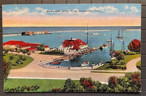 Vintage Postcard 1930 1945 The Milwaukee Yacht Club Milwaukee Wisconsin