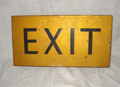 Exit Sign Vintage From Newcastle Odeon Cinema Film And