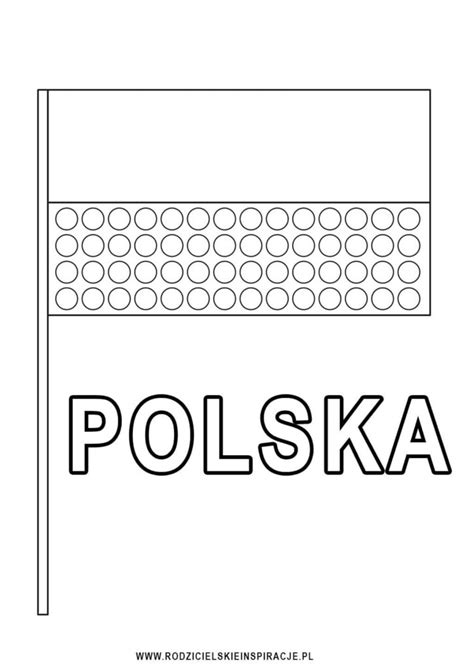 Flaga Polski Do Druku Szablon Do Kolorowania I Do Wyklejania Kobieta