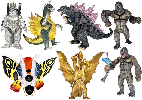 Buy Twcaretwcare Set Of 7 Godzilla Toys With Carry Bag Movable Joint