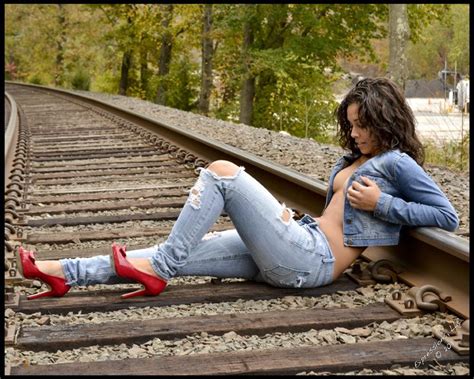 Denim And Heels And God Created Woman Denim Train Tracks