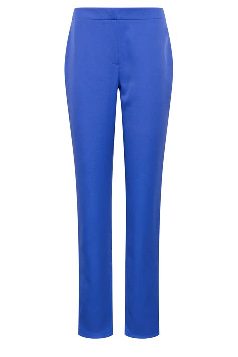 lts tall women s cobalt blue scuba crepe slim leg trousers long tall sally