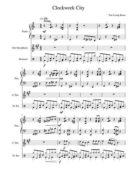 Favorite 'swing' era sheet music, classics to modern. Swing swing Sheet music for Piano, Alto Saxophone, Percussion | Download free in PDF or MIDI ...