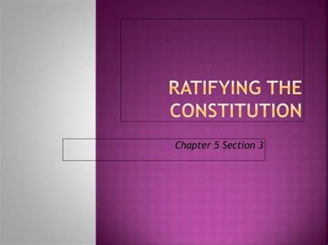 Ppt Ratifying The Constitution Powerpoint Presentation Free Download Id 2570543