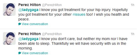 Lady Gaga Accuses Perez Hilton Of Stalking Her Attacks Him On Twitter