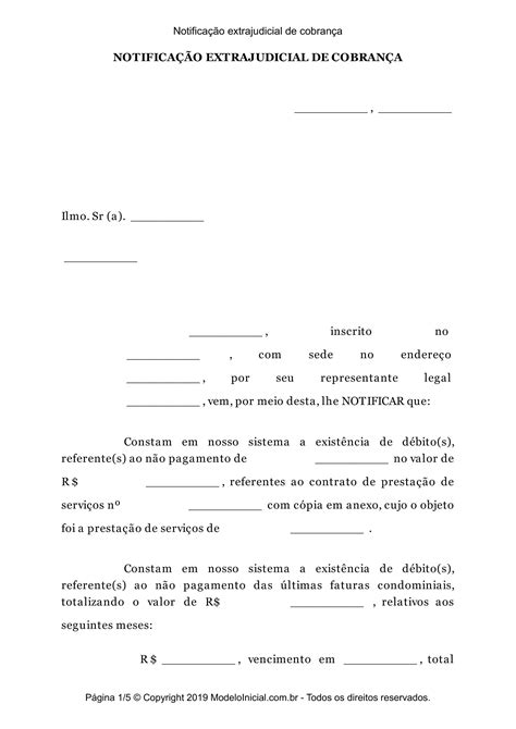 Exemplo De Carta De Cobran A Judicial Novo Exemplo