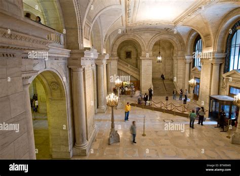 Astor Hall In New York Public Library Stock Photo Alamy