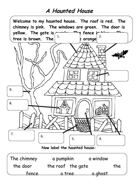 The Haunted House A Halloween Activity Halloween Worksheets