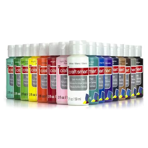 Acrylic Paint Value Pack By Craft Smart 16 Pieces Satin