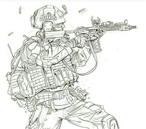 Pin By Morty Chalupa On Jj Combat Art Military Drawings Soldier Drawing