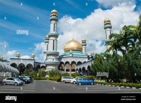 Jame Asr Hassanil Bolkiah Mosque Bandar Seri Begawan Brunei Stock