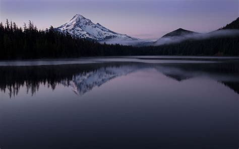 Download Wallpaper 3840x2400 Mountain Peak Trees Lake Reflection