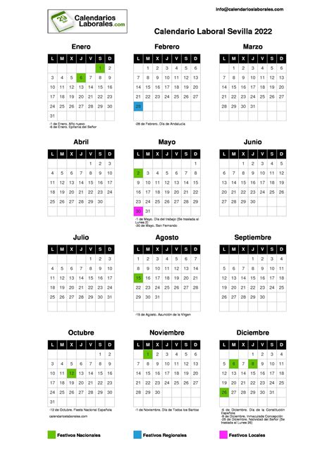 Calendario 2022 Festivos Sevilla Zona De Información